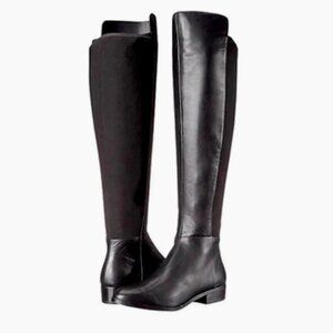 Michael Kors Women's 9.5 M Black Leather Bromley Over-the-knee Tall Boots